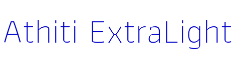 Athiti ExtraLight 字体